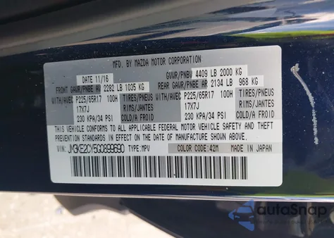 2016 Mazda Cx-5 Touring from USA, damaged, VIN JM3KE2CY5G0899690